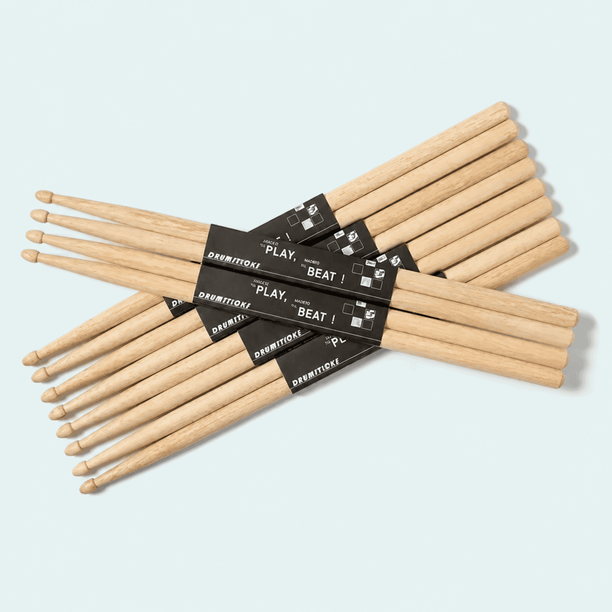 Paquetes de baquetas de madera para batería